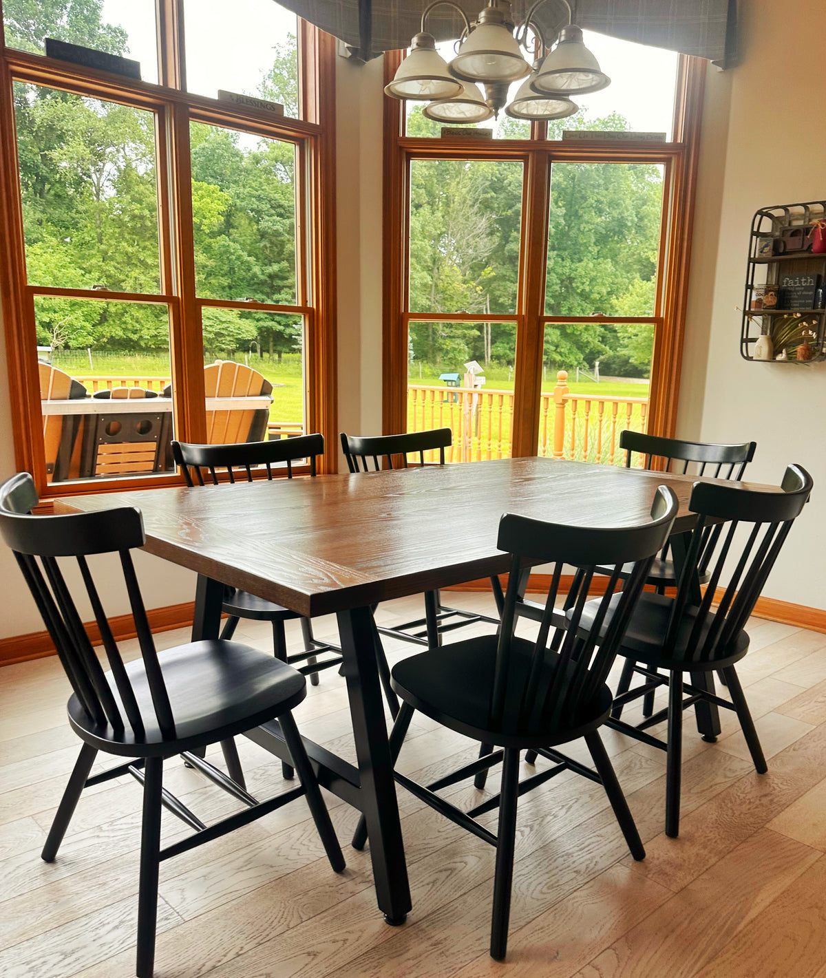 The Industrial A-Frame Table in Oak