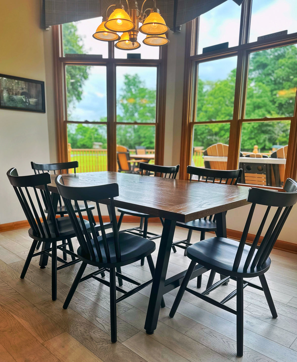 The Industrial A-Frame Table in Oak